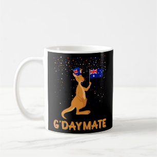 Australien Gday Mate Funny Kangaroo Australian Sym Kaffeetasse