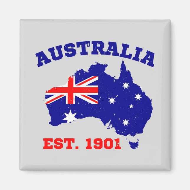 Australien Gegründet 1901 Magnet (Vorne)