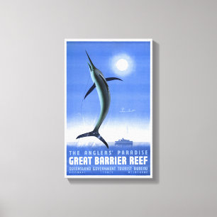 Australien Great Barrier Coral Reef Vintage Poster Leinwanddruck