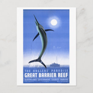Australien Great Barrier Korallenriff Vintage Post Postkarte