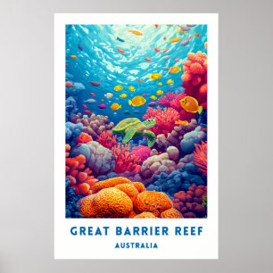 Australien Great Barrier Reef Reiseplakat Poster