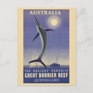 Australien Great Barrier Reef Vintage Reiseposter Postkarte