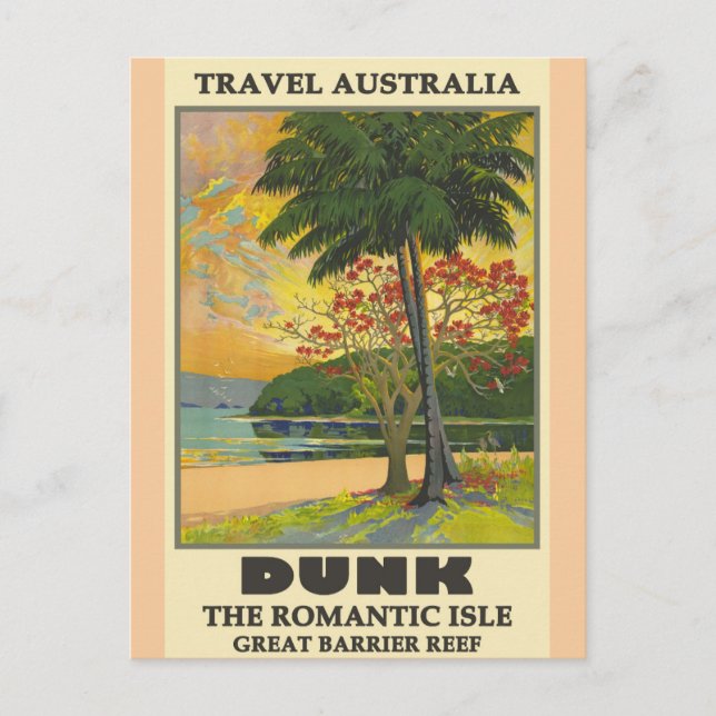Australien Great Barrier Reef Vintage Travel Poste Postkarte (Vorderseite)