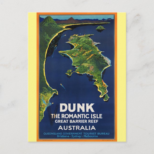 Australien Great Barrier Reef Vintage Travel Poste Postkarte (Vorderseite)