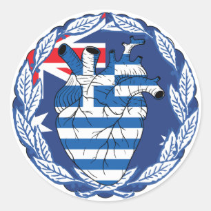 Australien Griechische Unabhängigkeit Griechisch Runder Aufkleber