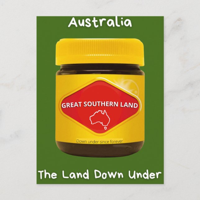 Australien Großes Südland Postkarte (Vorderseite)