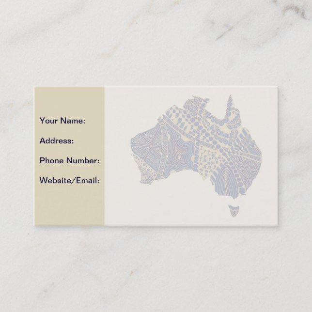 Australien Handgezeichnete dekorative Doodle Karte (Vorderseite)