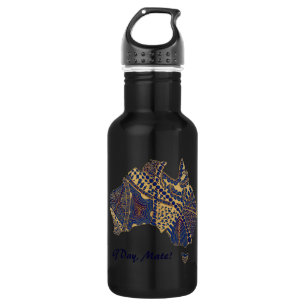 Australien Handgezeichnete dekorative Doodle Karte Trinkflasche