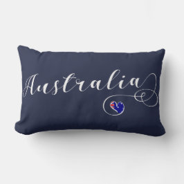 Australien Heart Throw Cushion, Australien Lendenkissen