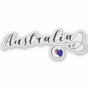 Australien-Herz-Flagge Aufkleber
