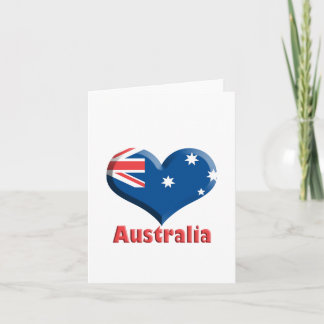 Australien Herz Notecard Karte