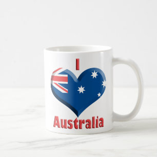 Australien-Herz-Tasse Tasse