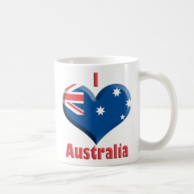 Australien-Herz-Tasse Tasse (Rechts)