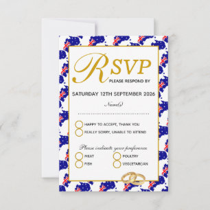 AUSTRALIEN-Hochzeit UAWG Wartekarte RSVP Karte