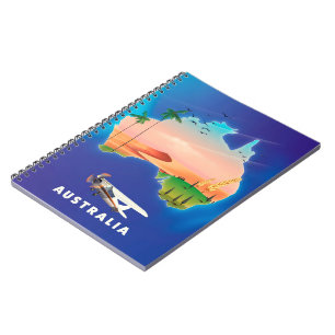 Australien Holiday Reiseplakat Notizblock