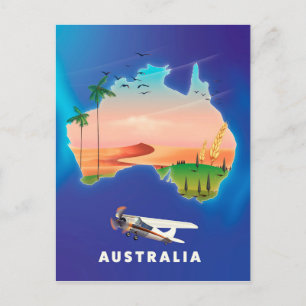 Australien Holiday Reiseplakat Postkarte