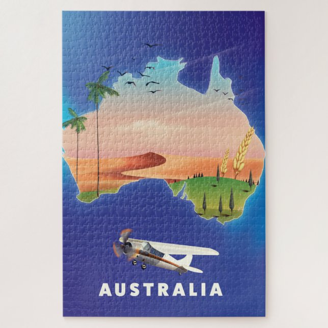 Australien Holiday Reiseplakat Puzzle (Vertikal)
