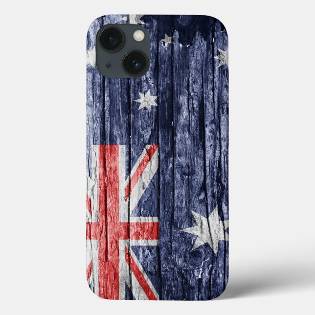 Australien Holzflagge Case-Mate iPhone Hülle (Rückseite)