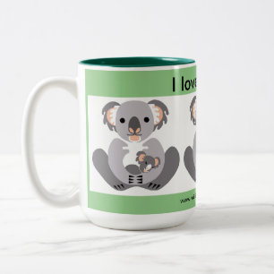 Australien - I Liebe KOALAS - Marsupial - Natur Zweifarbige Tasse