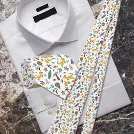 Australien Icon Nahtloses Muster Krawatte