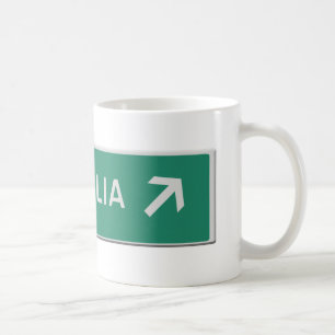 Australien in dieser Richtung Kaffeetasse