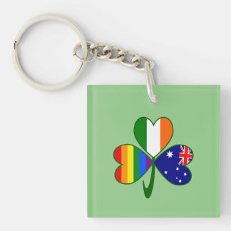 Australien Irland Gay Pride Kleeblatt Schlüsselanhänger