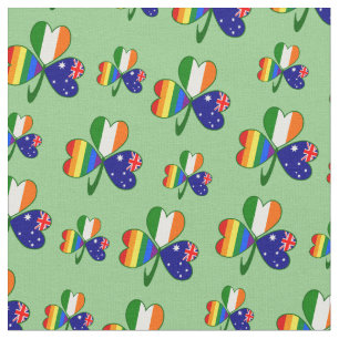 Australien Irland Gay Pride Shamrock Stoff