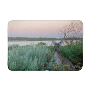 Australien Kangaroo Animal Wildlife Sunset Foto Badematte