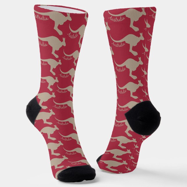 Australien Kangaroo Farbsocken Socken (Gewinkelt)