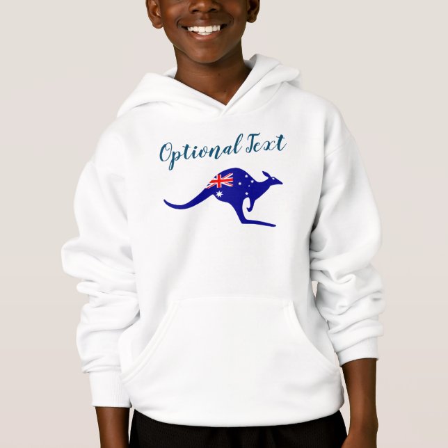 Australien Kangaroo & Flag Hoodie (Vorderseite)