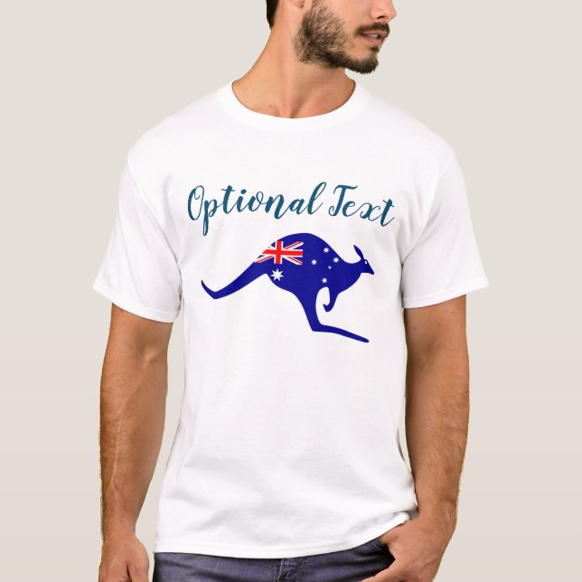 Australien Kangaroo & Flag T-Shirt (Vorderseite)