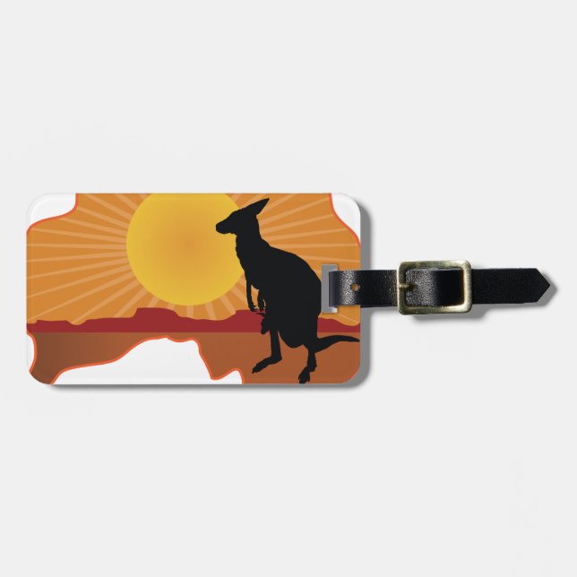 Australien Kangaroo Gepäckanhänger (Vorderseite horizontal)