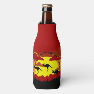 Australien Kangaroo Red Black Yellow Stubby Holder Flaschenkühler