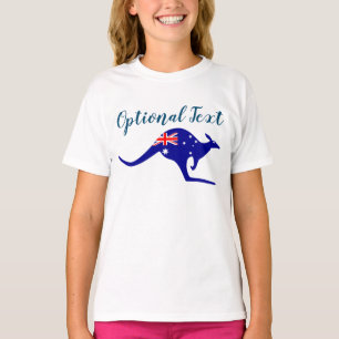 Australien Kangaroo und Flagge T-Shirt