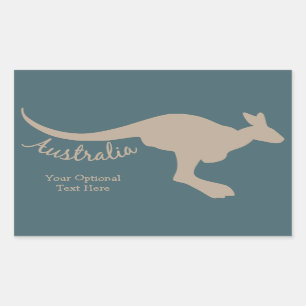 Australien Kangaroo Zollaufkleber Rechteckiger Aufkleber