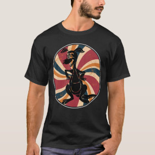Australien Kangaroo Zoo Animal Aussie Retro Kangar T-Shirt