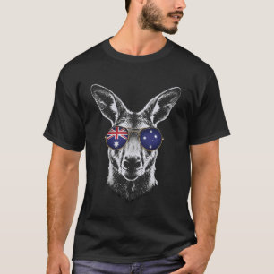 Australien Känguru Australische Flagge 2 T-Shirt