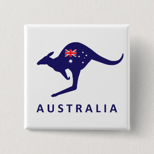 AUSTRALIEN-KÄNGURU-FLAGGE BUTTON