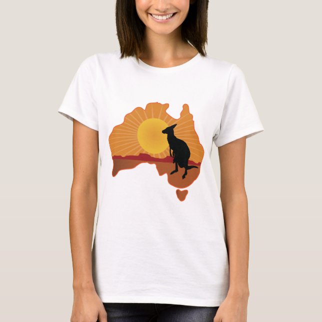Australien-Känguru T-Shirt (Vorderseite)