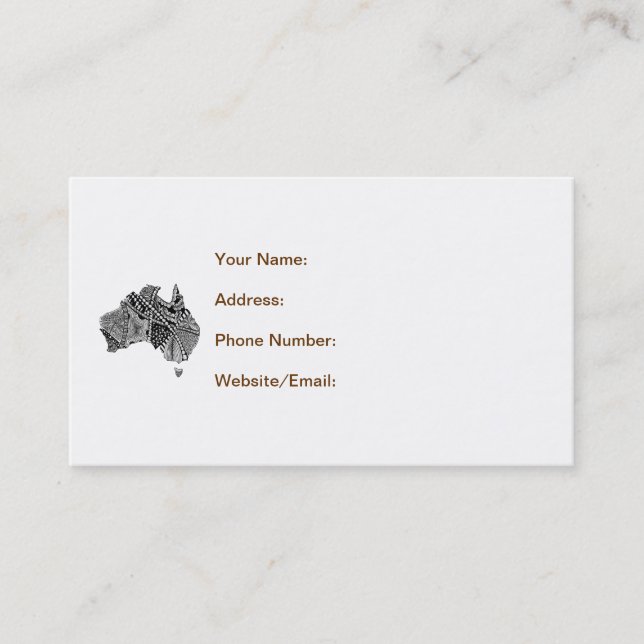 Australien Karte Art Doodle (Vorderseite)