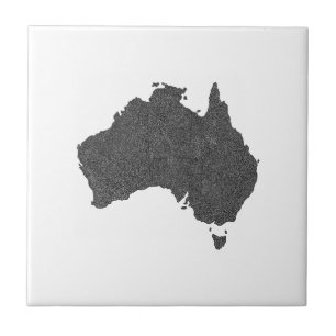 Australien Karte Design mit versteckten Grenzen Fliese