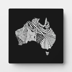 Australien Karte Doodle Art Fotoplatte