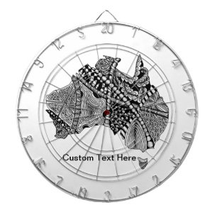 Australien Karte Doodle Dartscheibe