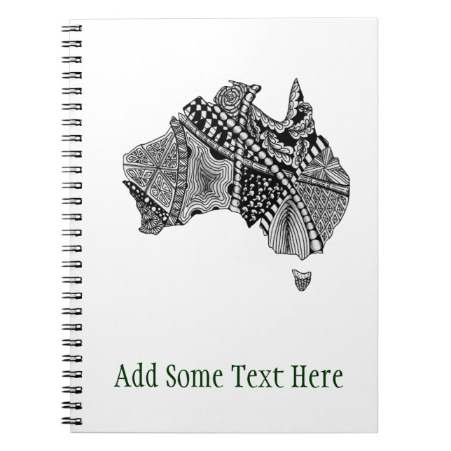 Australien Karte Doodle Notizblock (Vorderseite)
