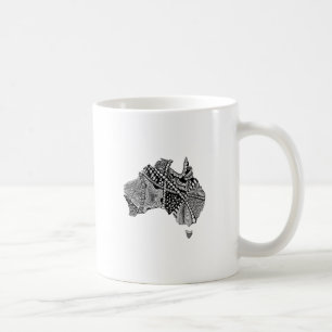 Australien Karte Doodle Tasse