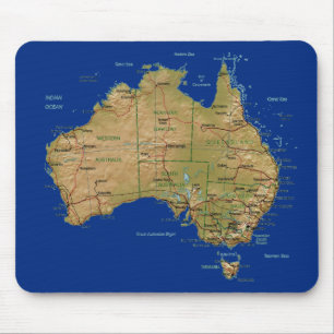 Australien-Karte Mousepad