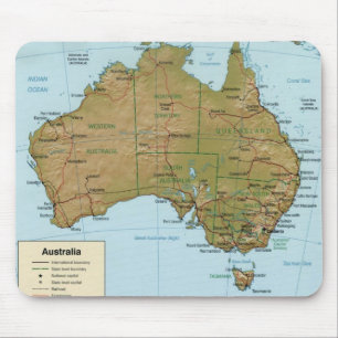 Australien-Karte Mousepad