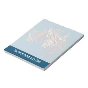 Australien Karte Tan-Blue-Red Notepad Notizblock