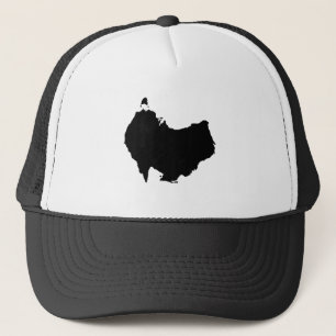 Australien-Karte unten unter visuellem Truckerkappe
