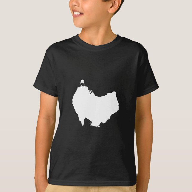 Australien Karte unter Visuellem Puffsack-Spaß T-Shirt (Vorderseite)